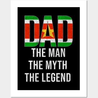 Surinamese Dad The Man The Myth The Legend - Gift for Surinamese Dad With Roots From Surinamese Posters and Art